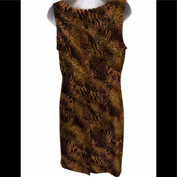 Connected Apparel Animal Print Dress Size 10 - Picture 6 of 6